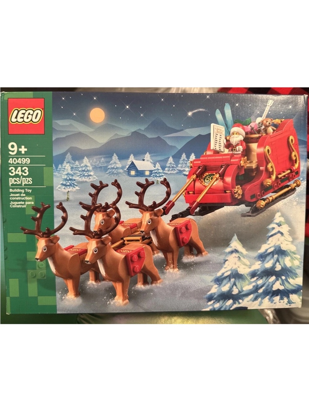 LEGO 40499 Santa’s Sleigh 343 Pc Retired Christmas Set Factory Sealed NIB